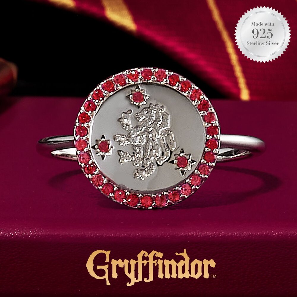 Harry Potter Hogwarts Pride Gryffindor ring, 925 Sterling Silver